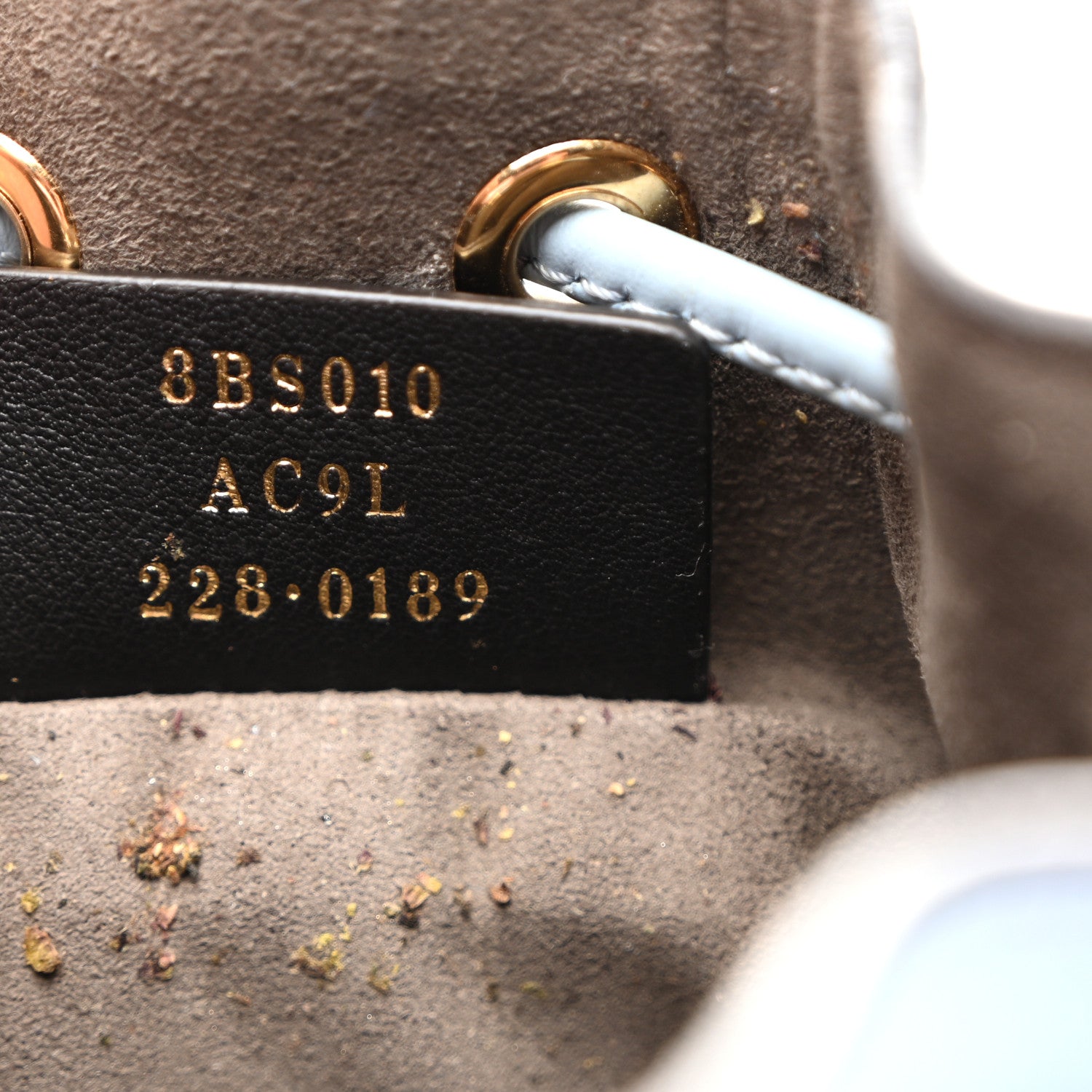 Fendi Vitello King F is Fendi Logo Embossed Mini Mon Tresor Bucket Bag Azzurro Baby Azzurro Baby 7 of 11
