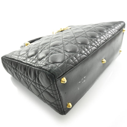 Christian Dior Leather Cannage Large Lady Dior Black 5 of 10