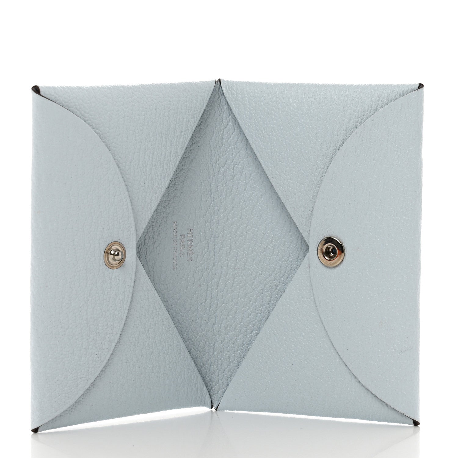 Hermes Chevre Mysore Calvi Card Case Bleu Brume 5 of 7