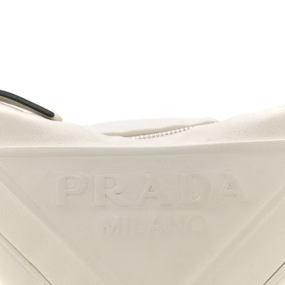 Prada Grace Lux Triangle Shoulder Bag White 8 of 12
