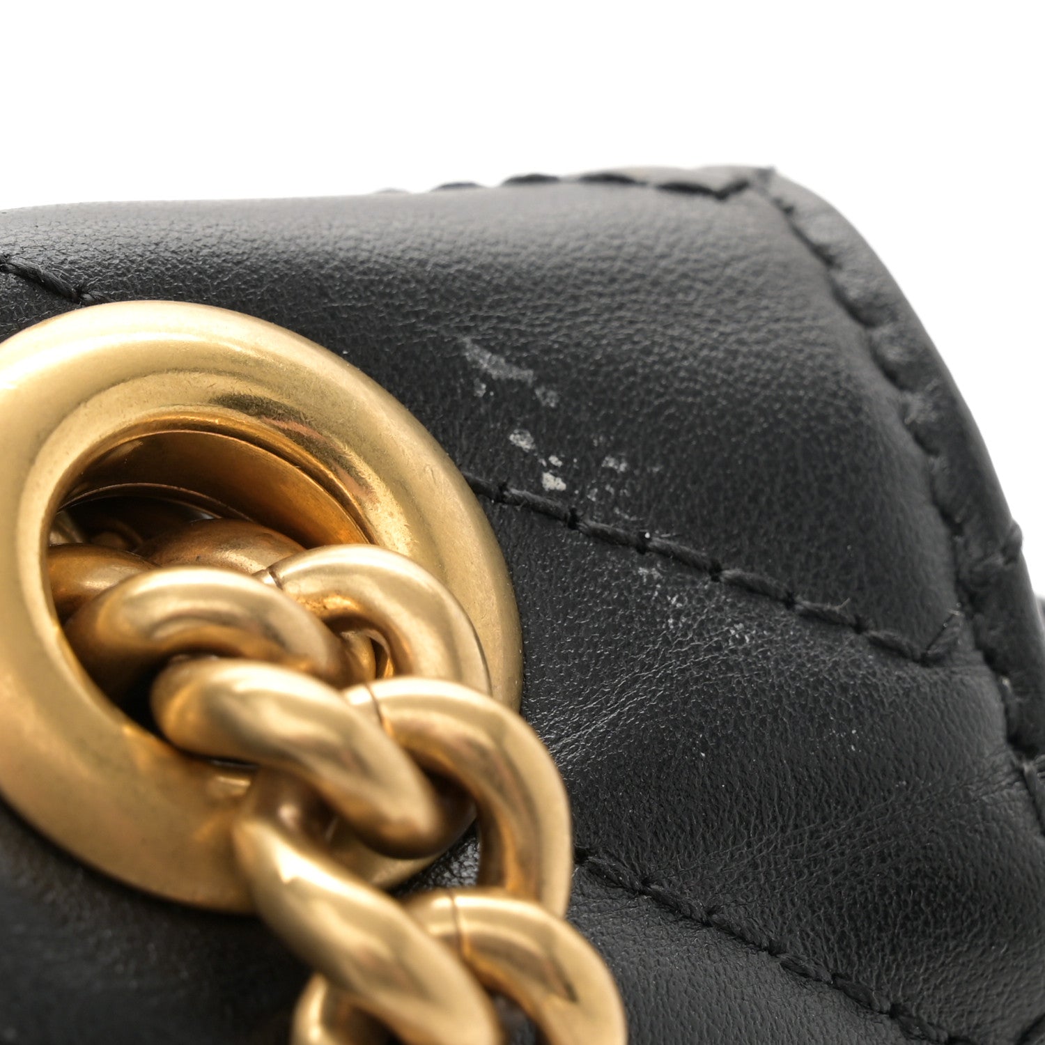 Gucci Calfskin Matelasse Small GG Marmont Shoulder Bag Black 14 of 14