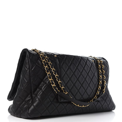 Chanel Calfskin Quilted XXL Travel Flap Bag Black 3 of 10