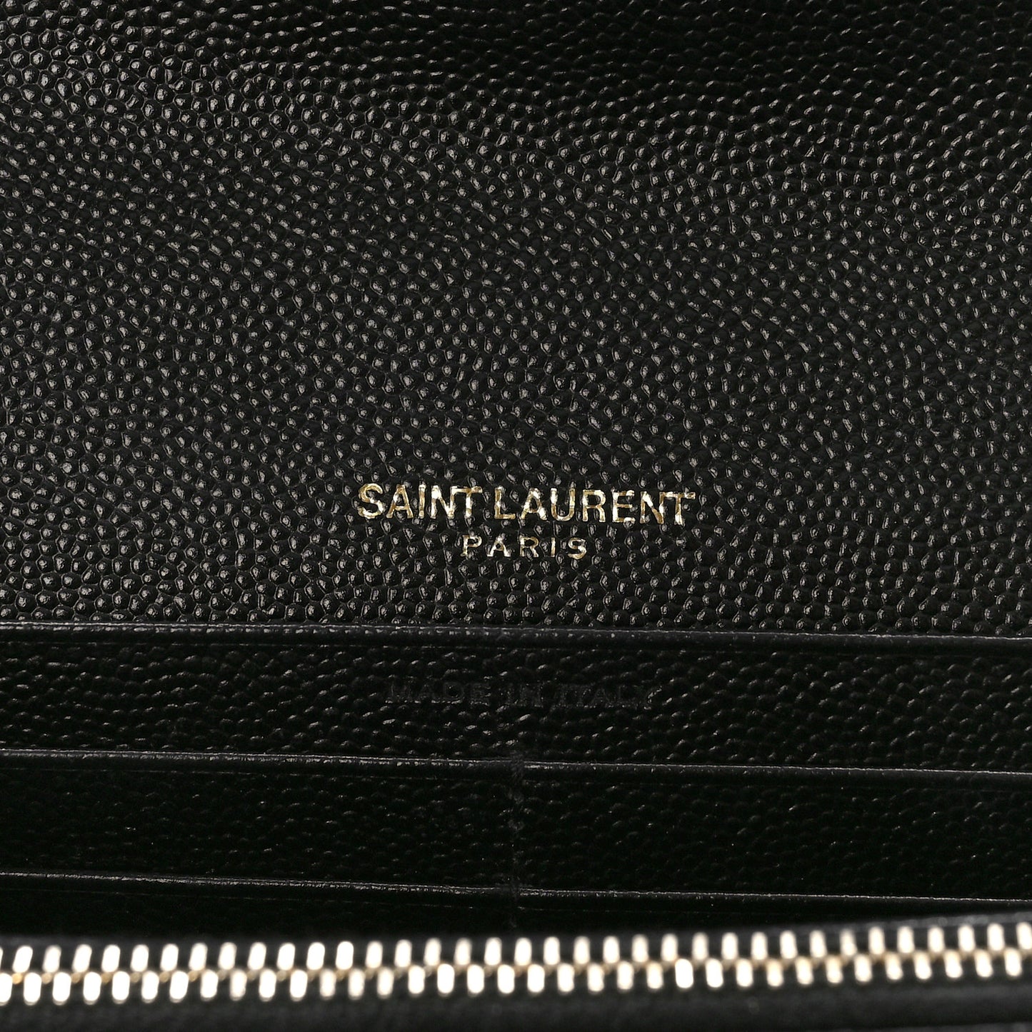 Grain De Poudre Matelasse Chevron Monogram Flap Wallet Black