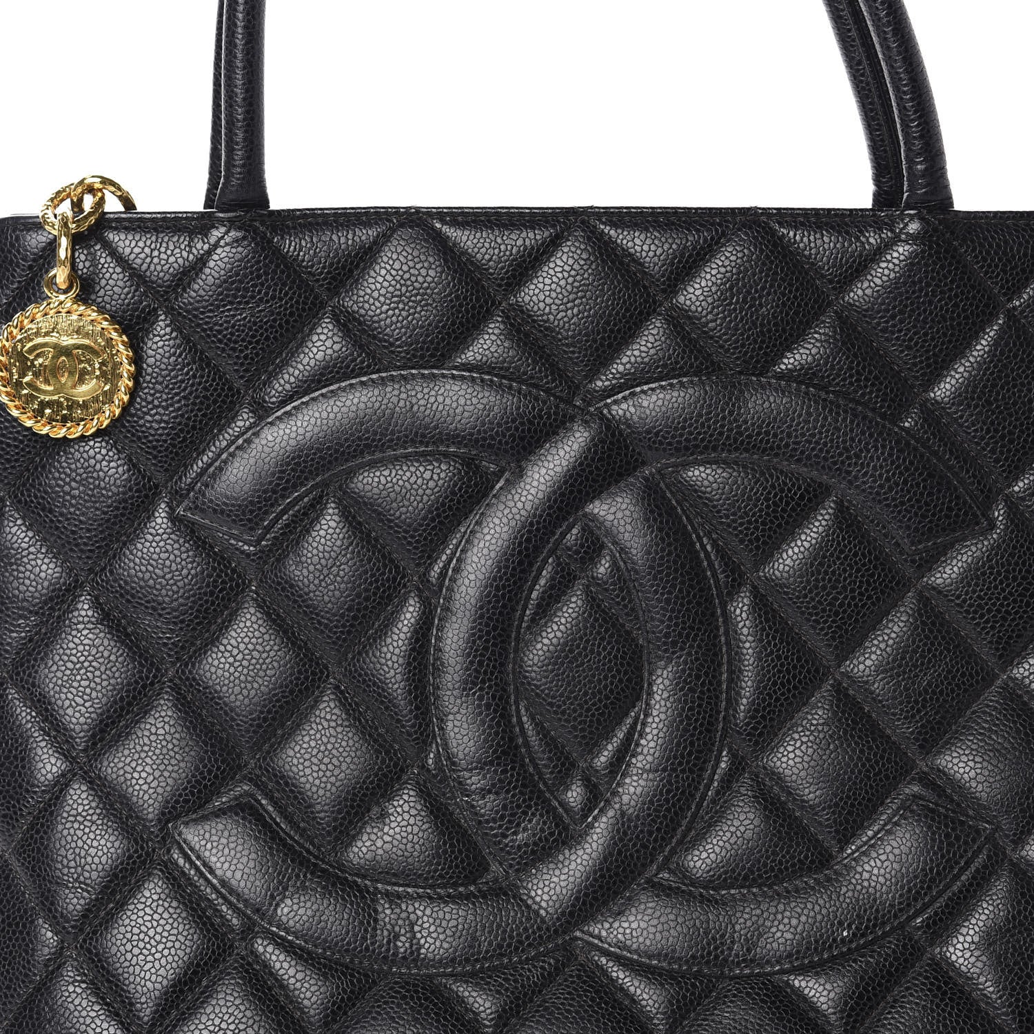 Chanel Caviar Quilted Medallion Tote Black 10 of 11
