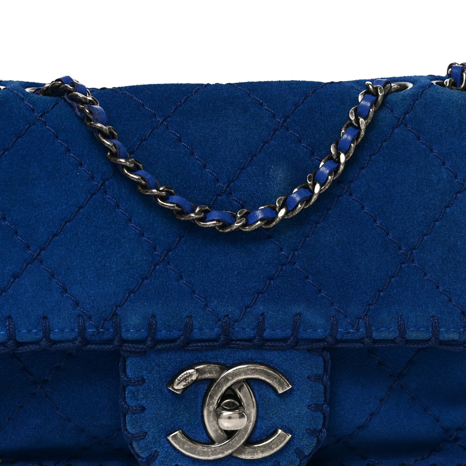 Chanel Suede Quilted Whipstitch Mini Flap Blue 1860699 – FASHIONPHILE