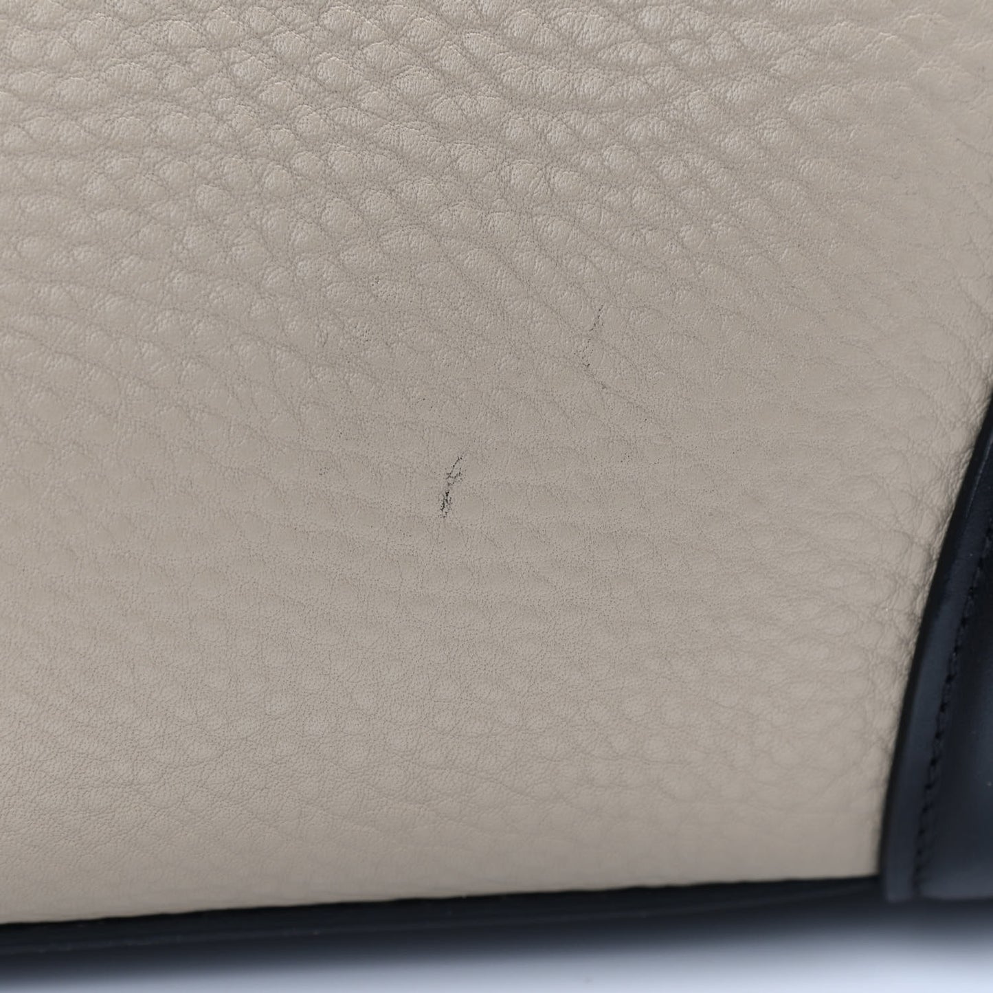 Elephant Calfskin Mini Tri-Color Luggage Beige