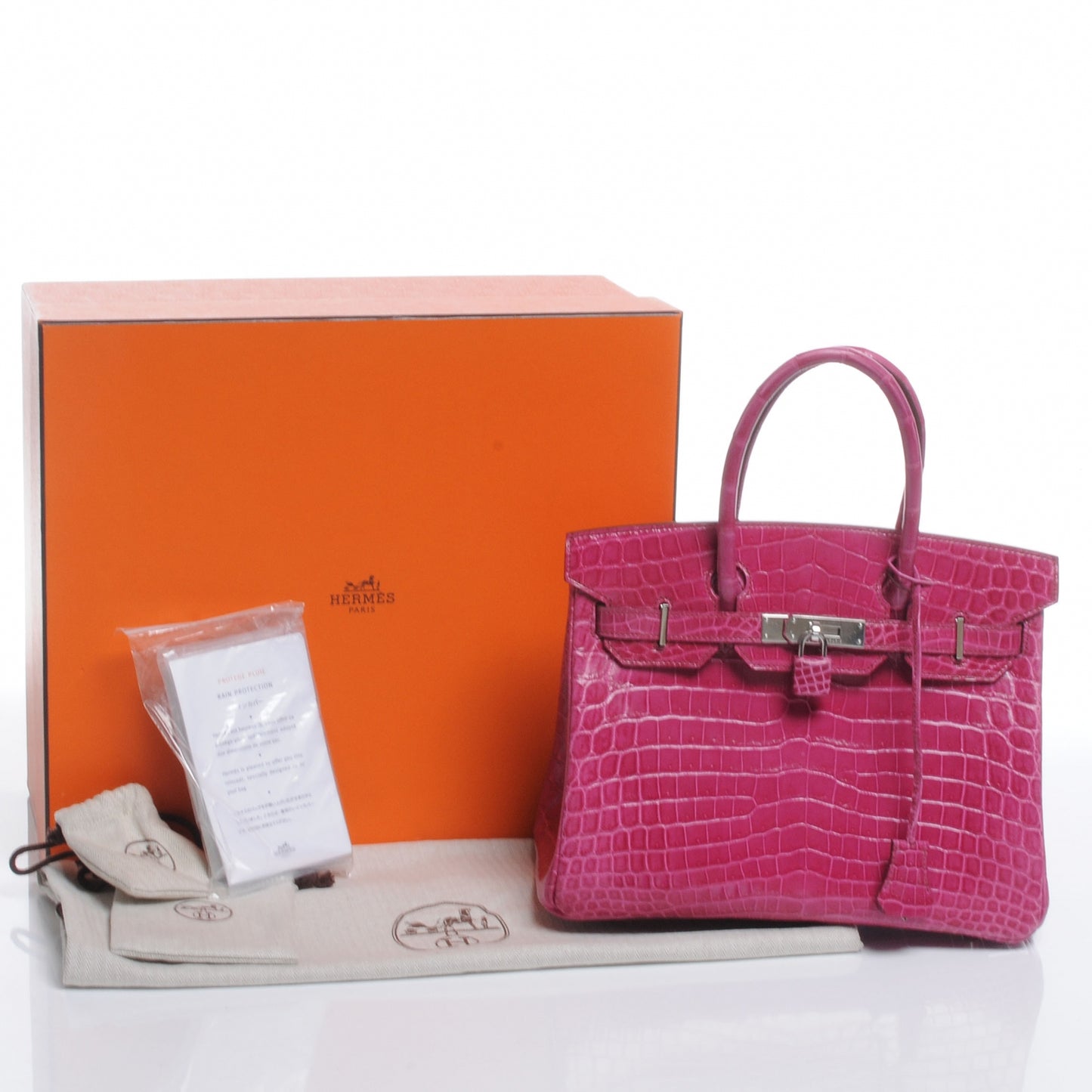 Niloticus Crocodile Birkin 30 Rose Tyrien