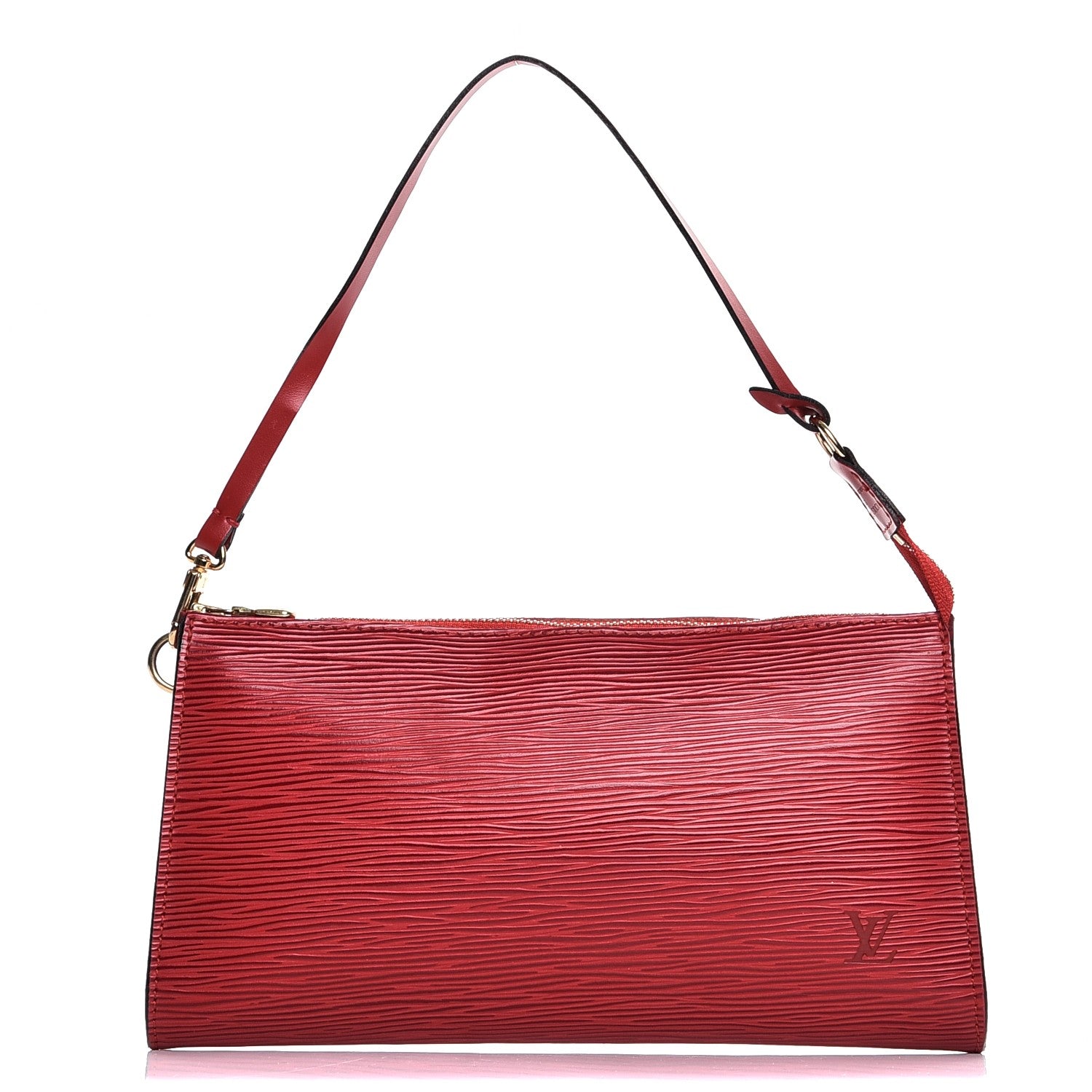 Louis Vuitton Epi Pochette Accessories 24 Castillan Red 1 of 10
