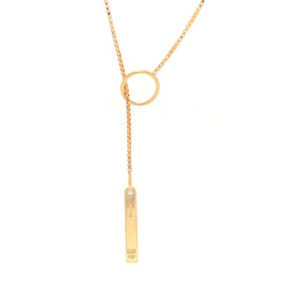 Gucci 18K Yellow Gold 20mm Lariat Necklace 4 of 5