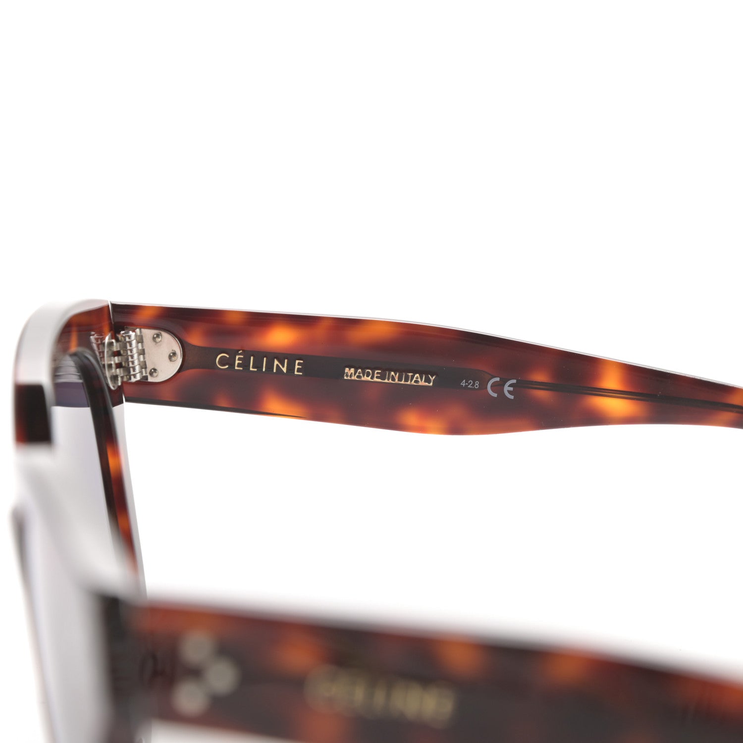 Celine Acetate Polarized Square Sunglasses CL40002U Tortoise 6 of 8