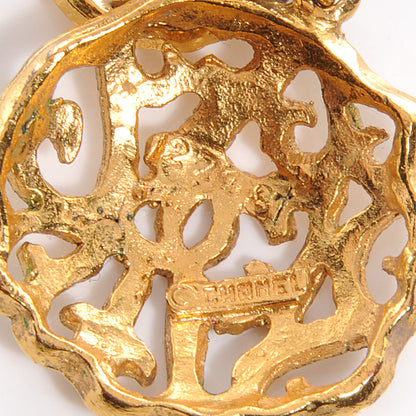 Chanel CC Clip On Drop Earrings Gold 5 of 5