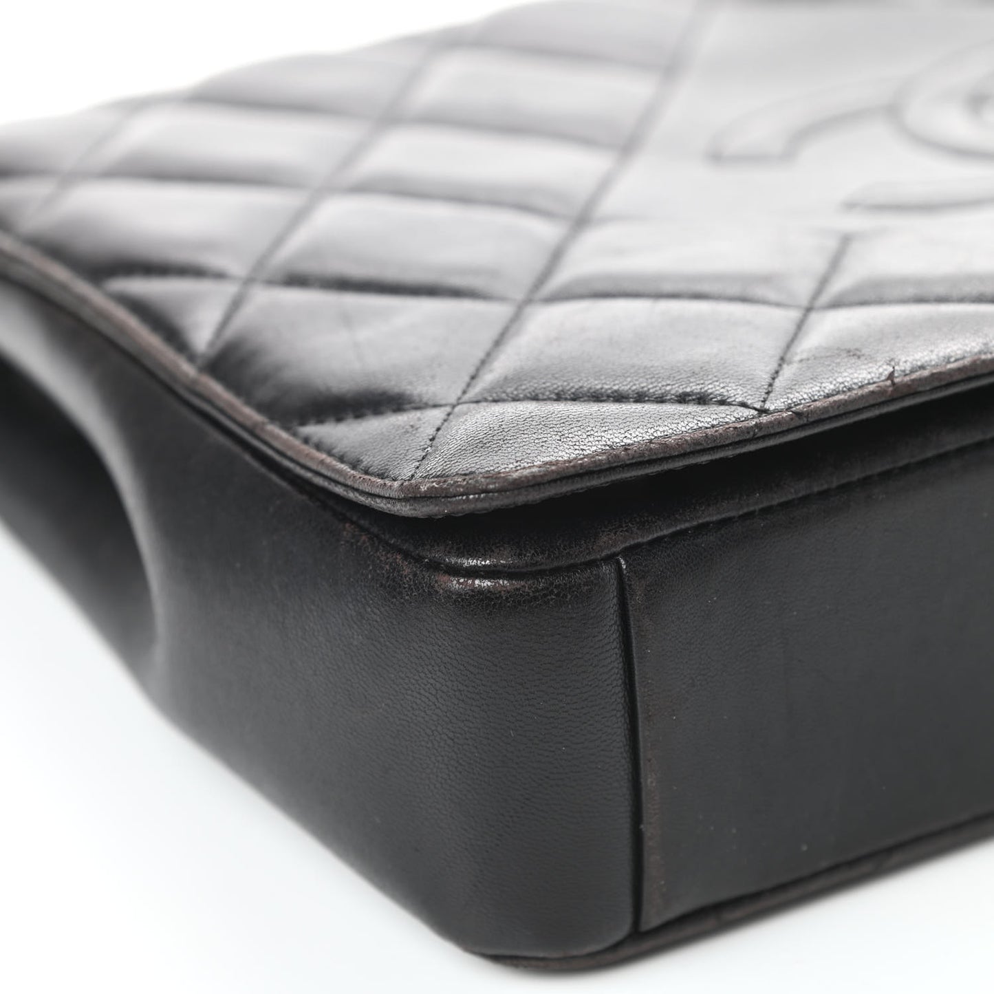 Lambskin Quilted Medium Diamond CC Flap Black