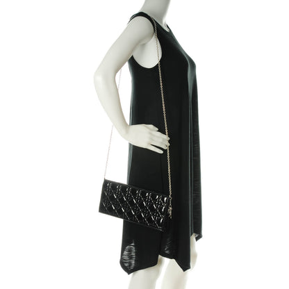 Christian Dior Patent Cannage Lady Dior Convertible Clutch Black 2 of 6