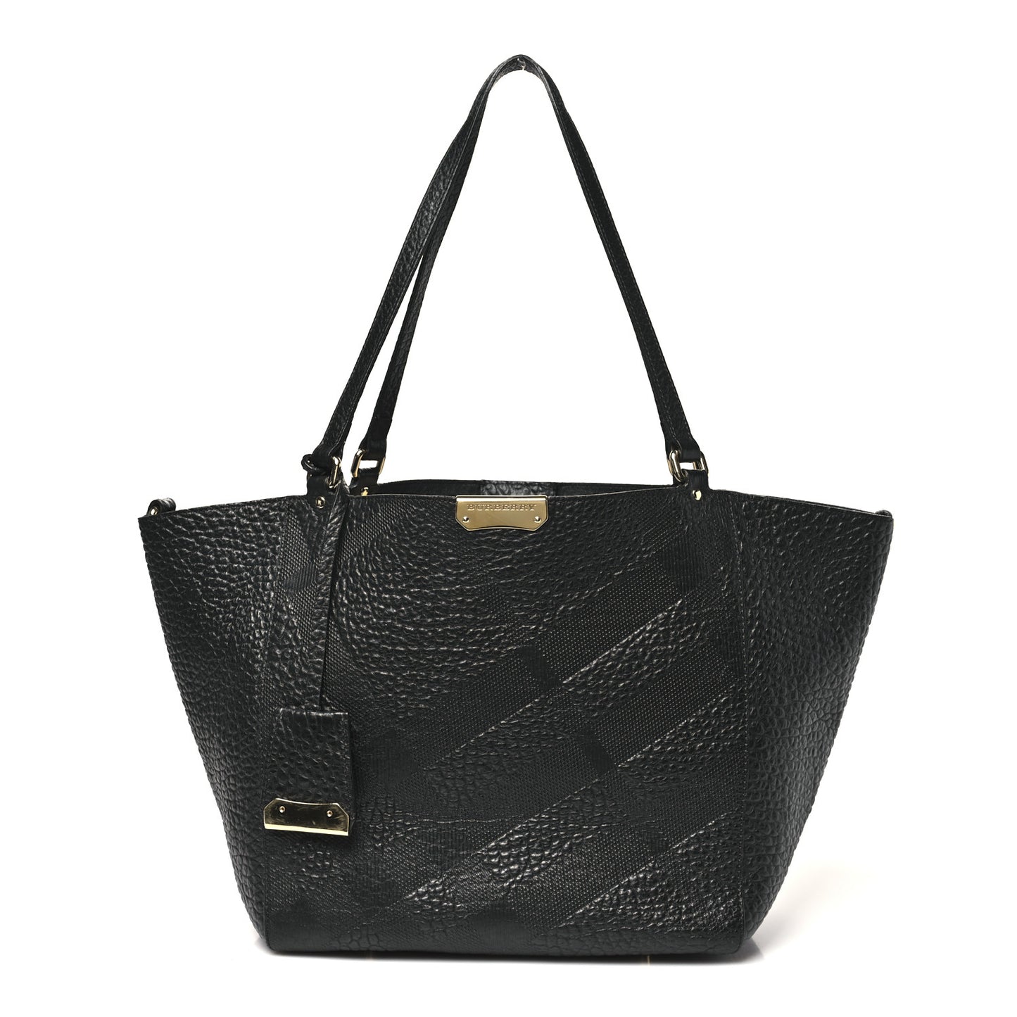 Heritage Grain Check Embossed Medium Dewsbury Tote Black