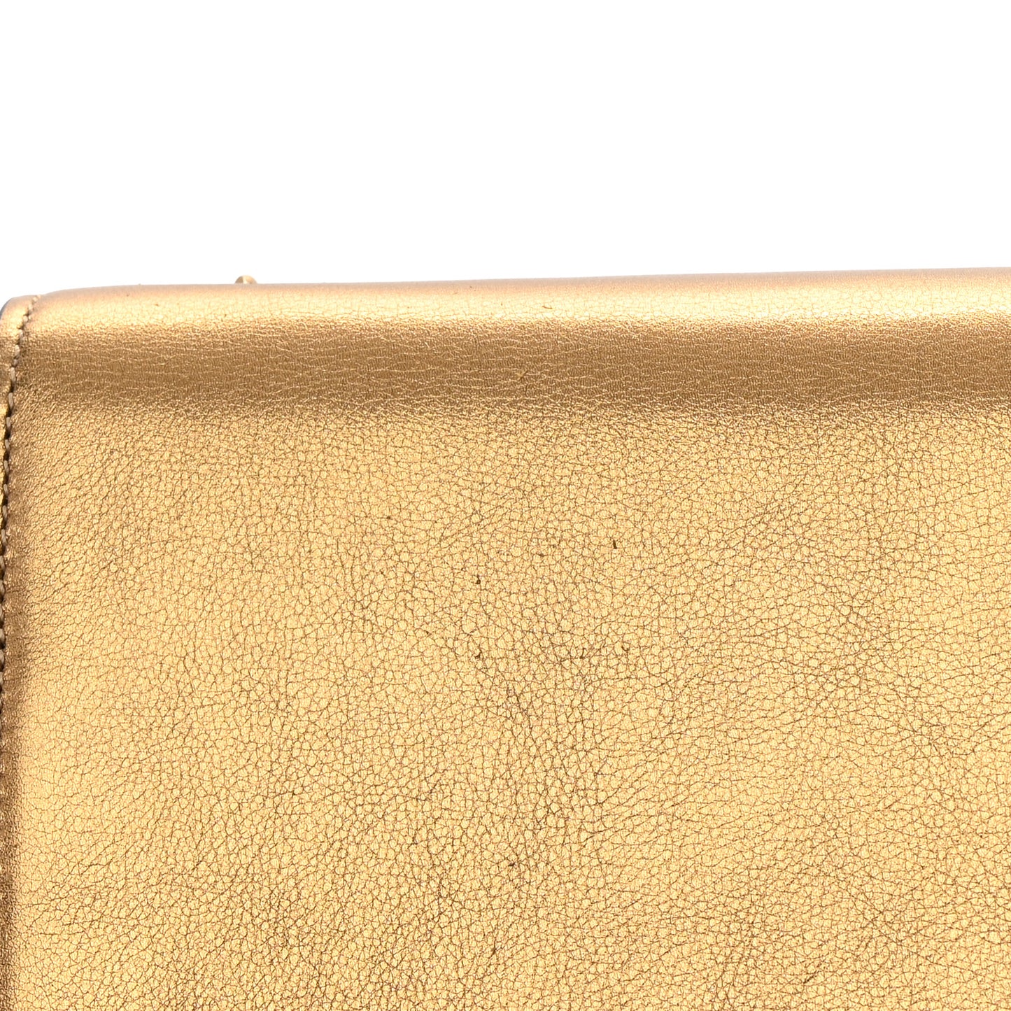 Metallic Calfskin Small Classic Monogram Kate Tassel Satchel Gold