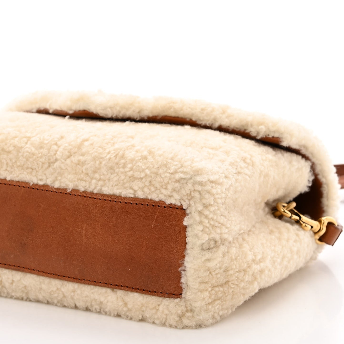 Shearling Toy Loulou Shoulder Bag Natural