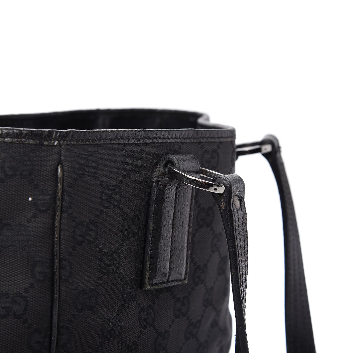 Gucci Monogram Medium Tote Black 10 of 15