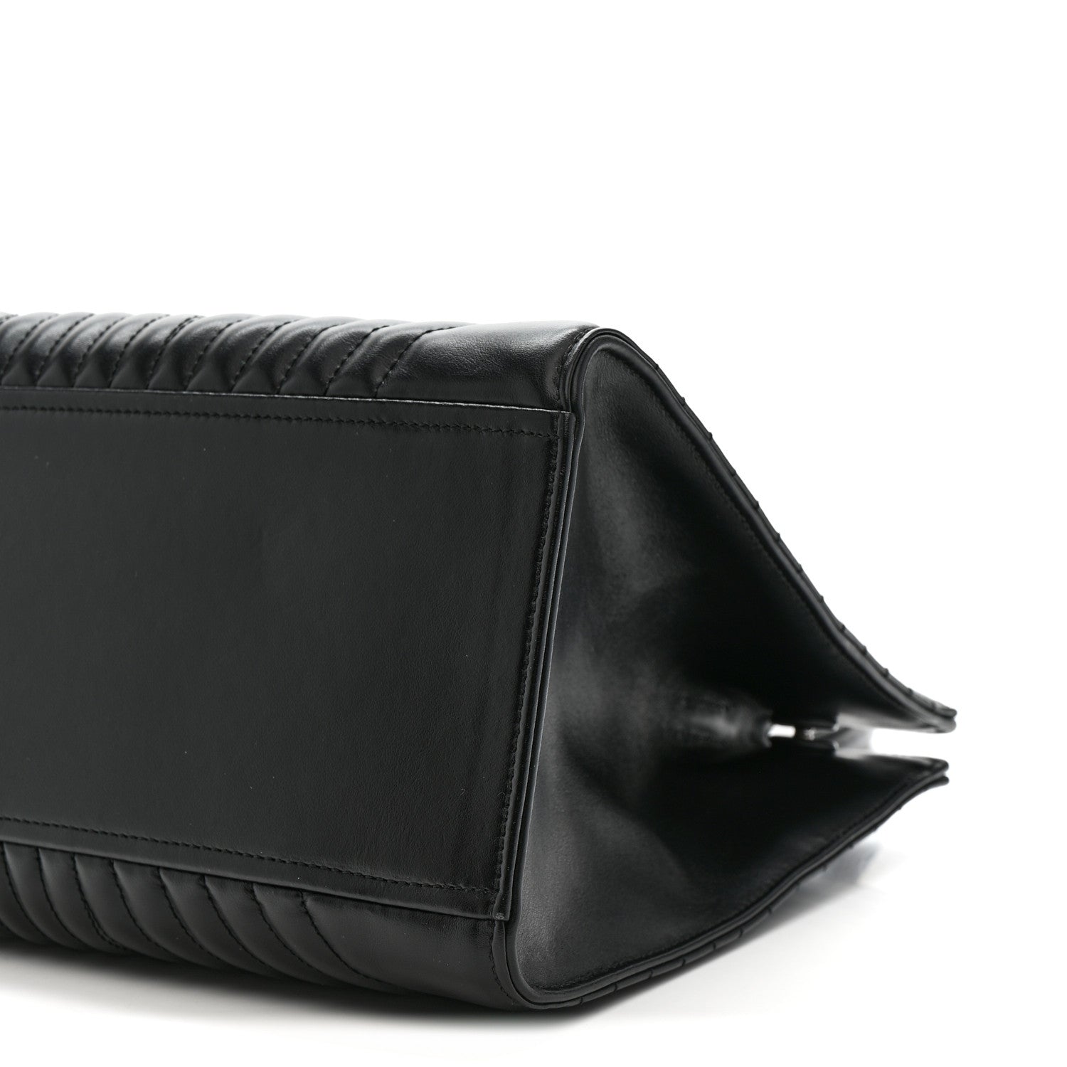Prada Soft Calfskin Impunture Diagramme Tote Black 10 of 10