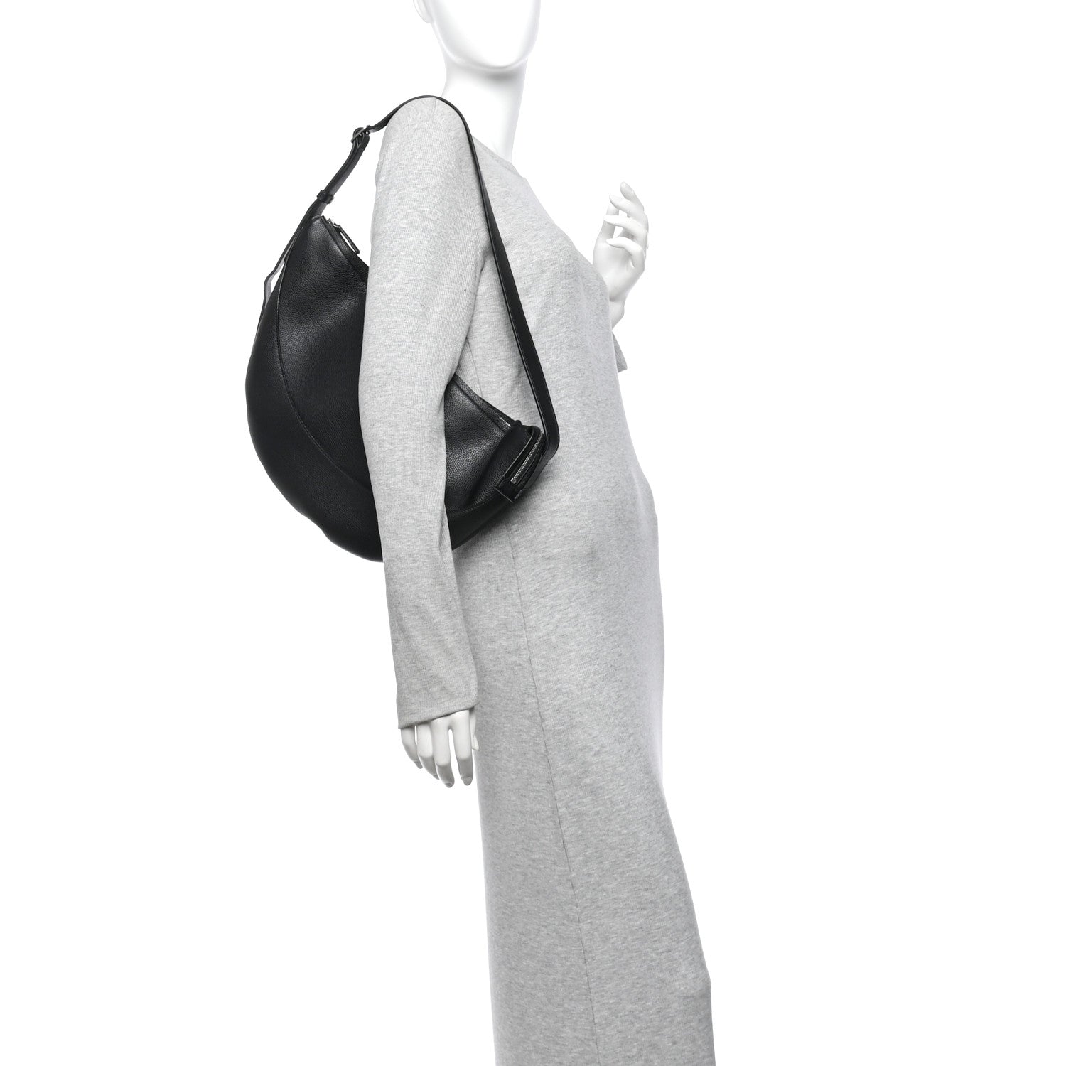 The Row Grained Calfskin Jouve Bag Black 2 of 9