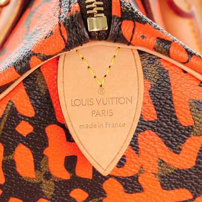 Louis Vuitton Monogram Graffiti Speedy 30 Orange 6 of 7