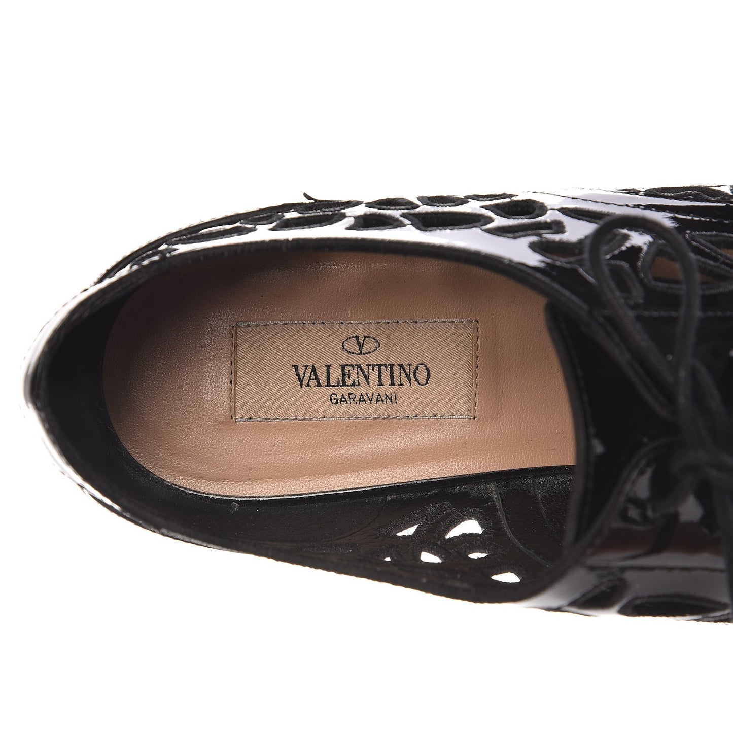 Patent Cut Out Oxfords 39 Black