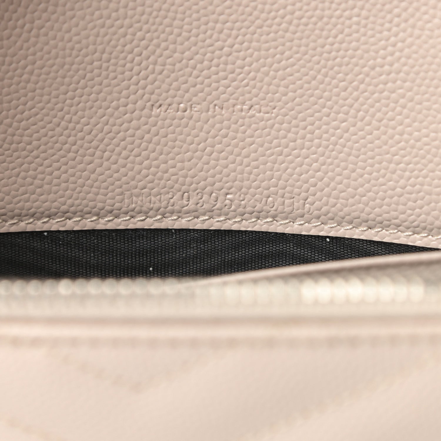 Saint Laurent Grain De Poudre Matelasse Chevron Monogram Envelope Chain Wallet Nude Powder 8 of 17
