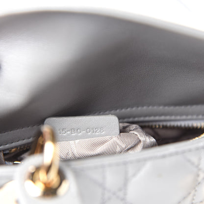 Christian Dior Lambskin Cannage Mini Lady Dior Grey 9 of 10
