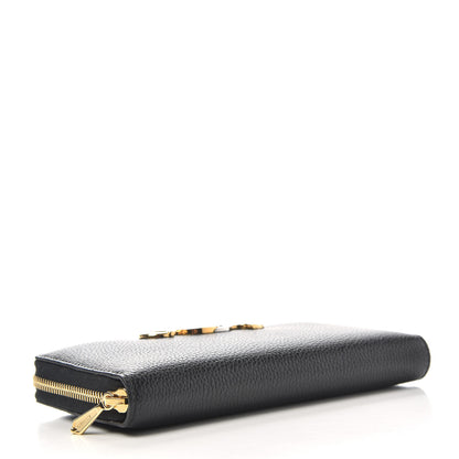 Gucci Grainy Calfskin Zumi Zip Around Wallet Black 4 of 6