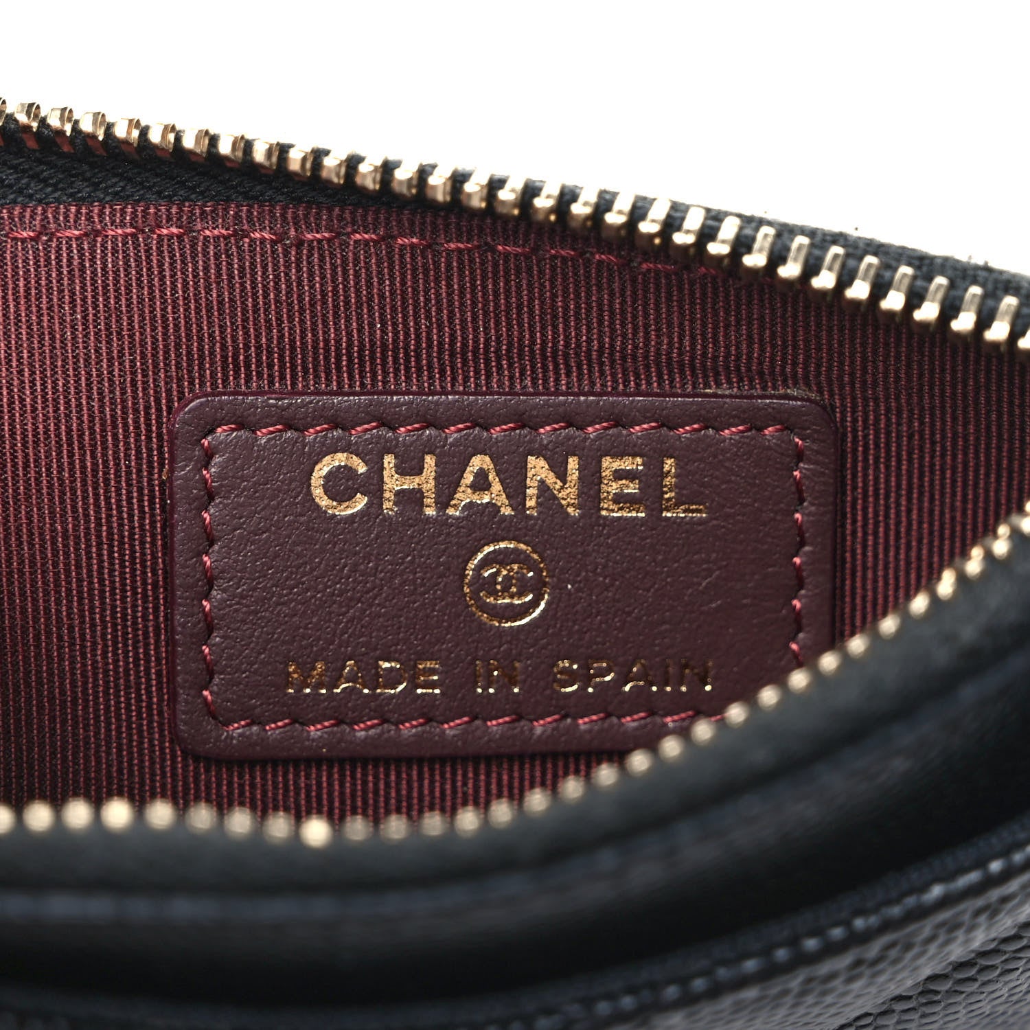 Chanel Caviar Quilted CC Zip Card Holder Black 5 of 5