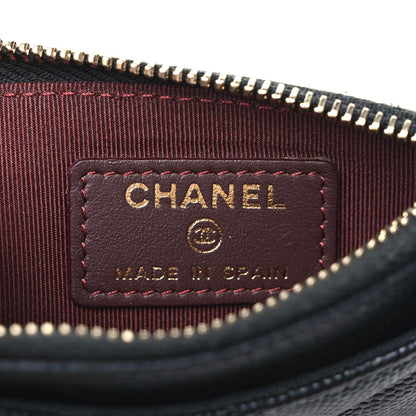 Chanel Caviar Quilted CC Zip Card Holder Black 5 of 5