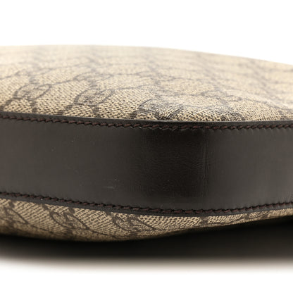 Gucci GG Supreme Monogram Medium Flat Messenger Bag Beige Brown 8 of 13