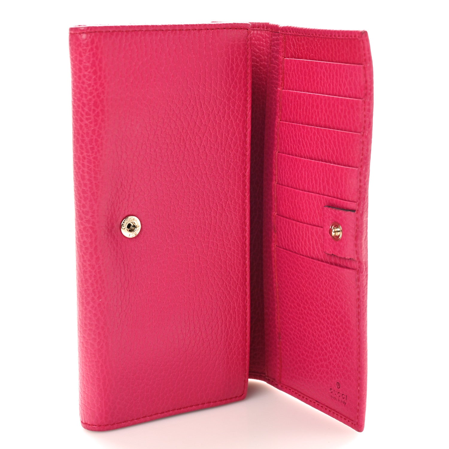 Gucci Pebbled Calfskin Continental Wallet Pink 6 of 10