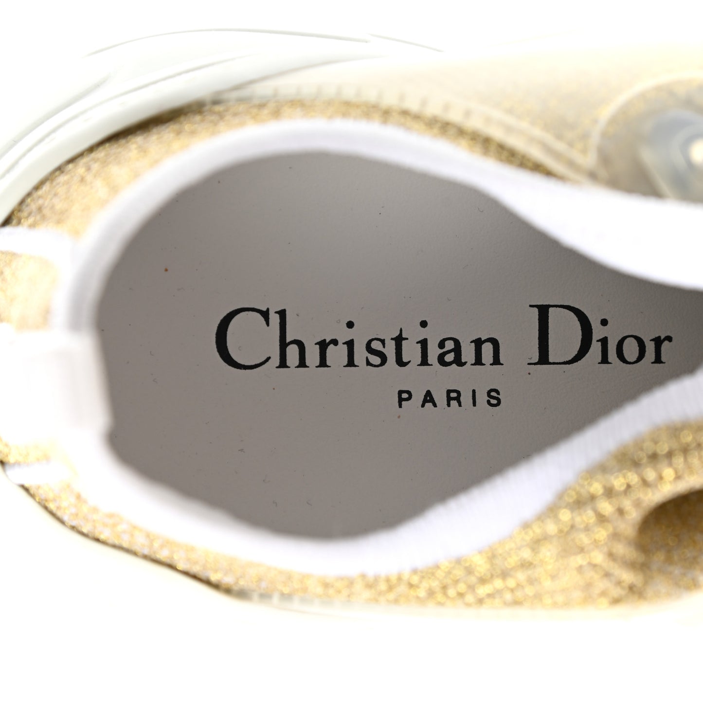 Laminated Knit D-Connect Sneakers 36.5 Gold
