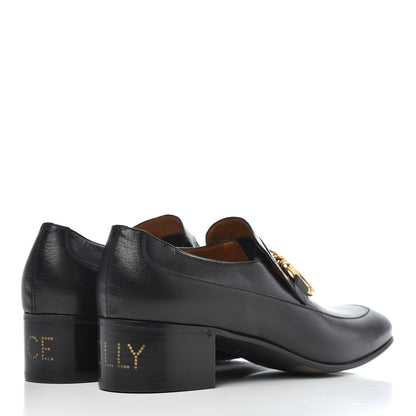 Gucci Goatskin Mens Chain Mid Heel Loafers 11 Black 4 of 13