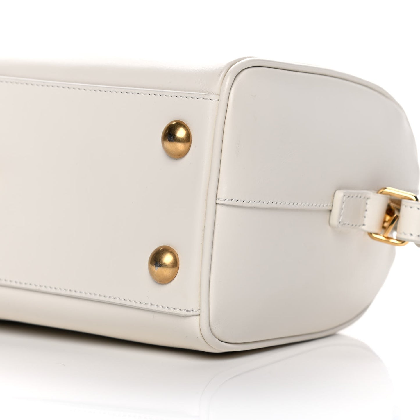 Calfskin Classic Baby Duffle Dove White