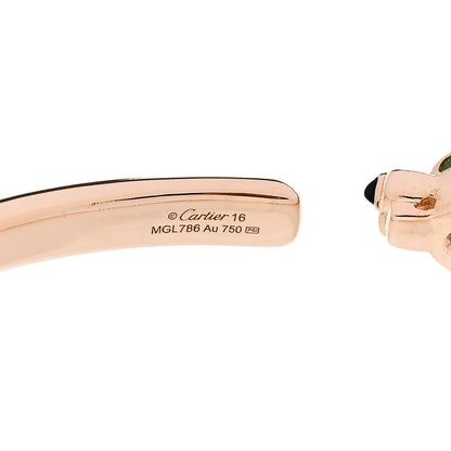 Cartier 18K Pink Gold Tsavorite Black Onyx Panthere De Cartier Bracelet 16 2 of 5