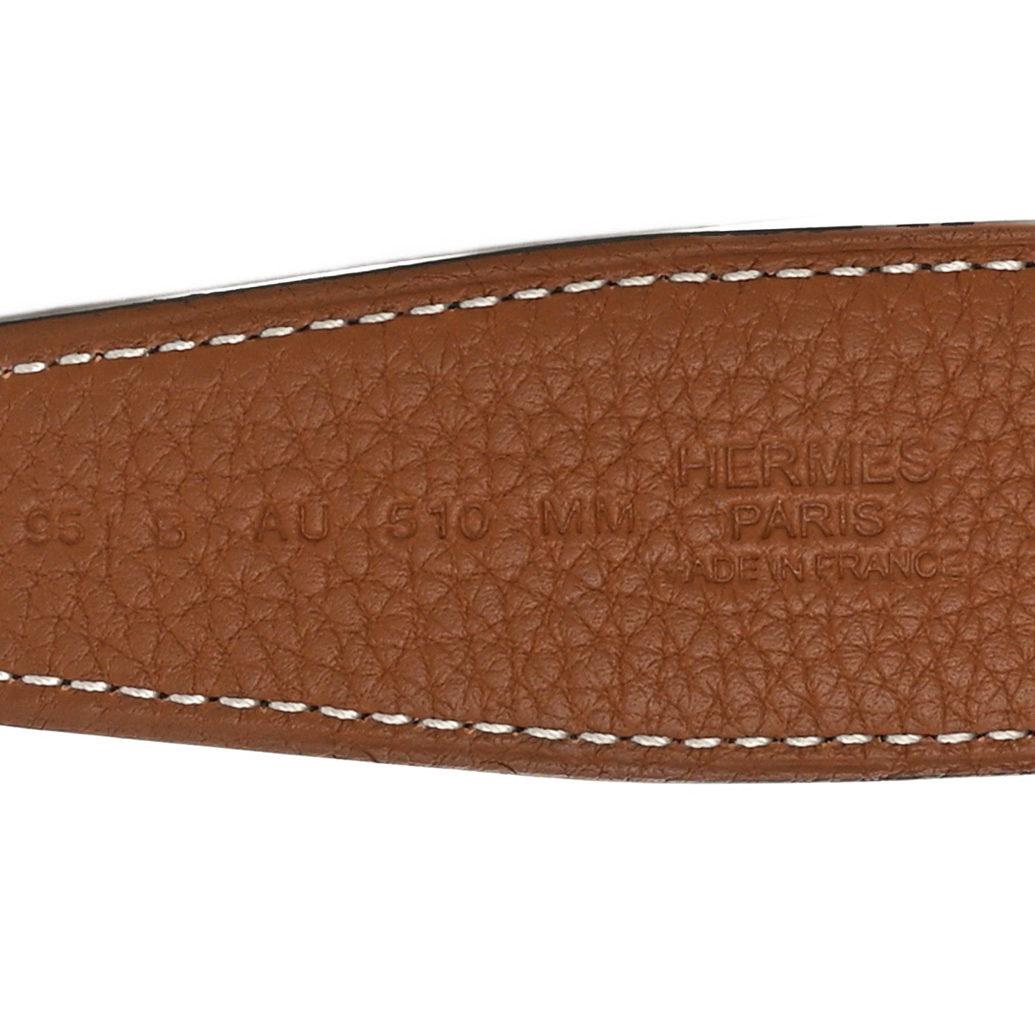 Hermes Box 135 Togo 38mm H Twist Belt 95 38 Black Gold 5 of 5