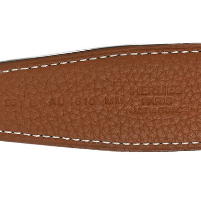 Hermes Box 135 Togo 38mm H Twist Belt 95 38 Black Gold 5 of 5