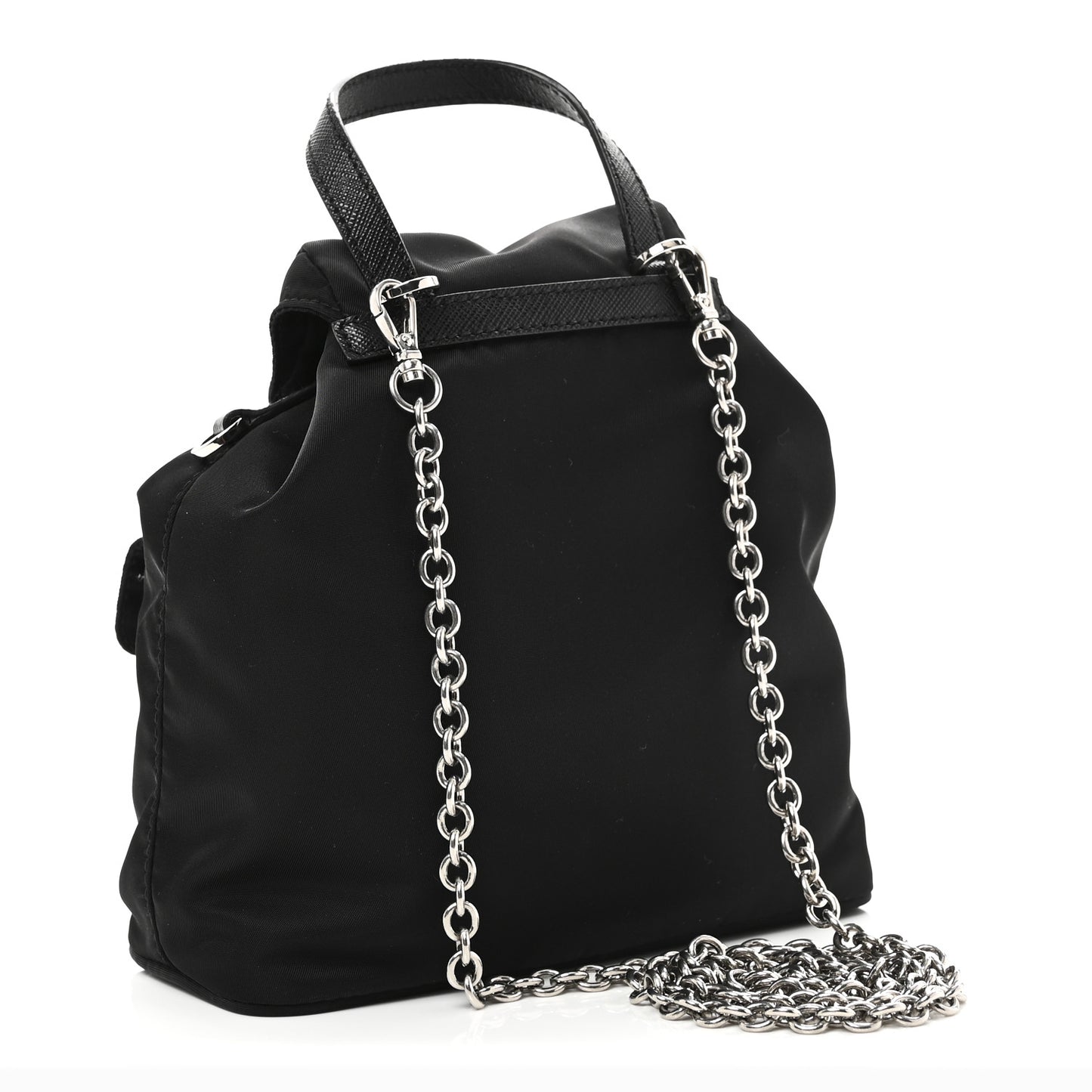 Nylon Vela Mini Crossbody Backpack Black