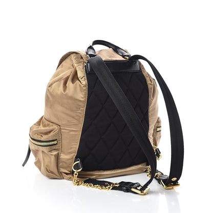 Burberry Metallic Satin Nylon Medium Rucksack Backpack Gold 3 of 10