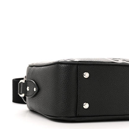 Gucci Piuma Calfskin Jumbo GG Embossed Medium Messenger Bag Black 9 of 10