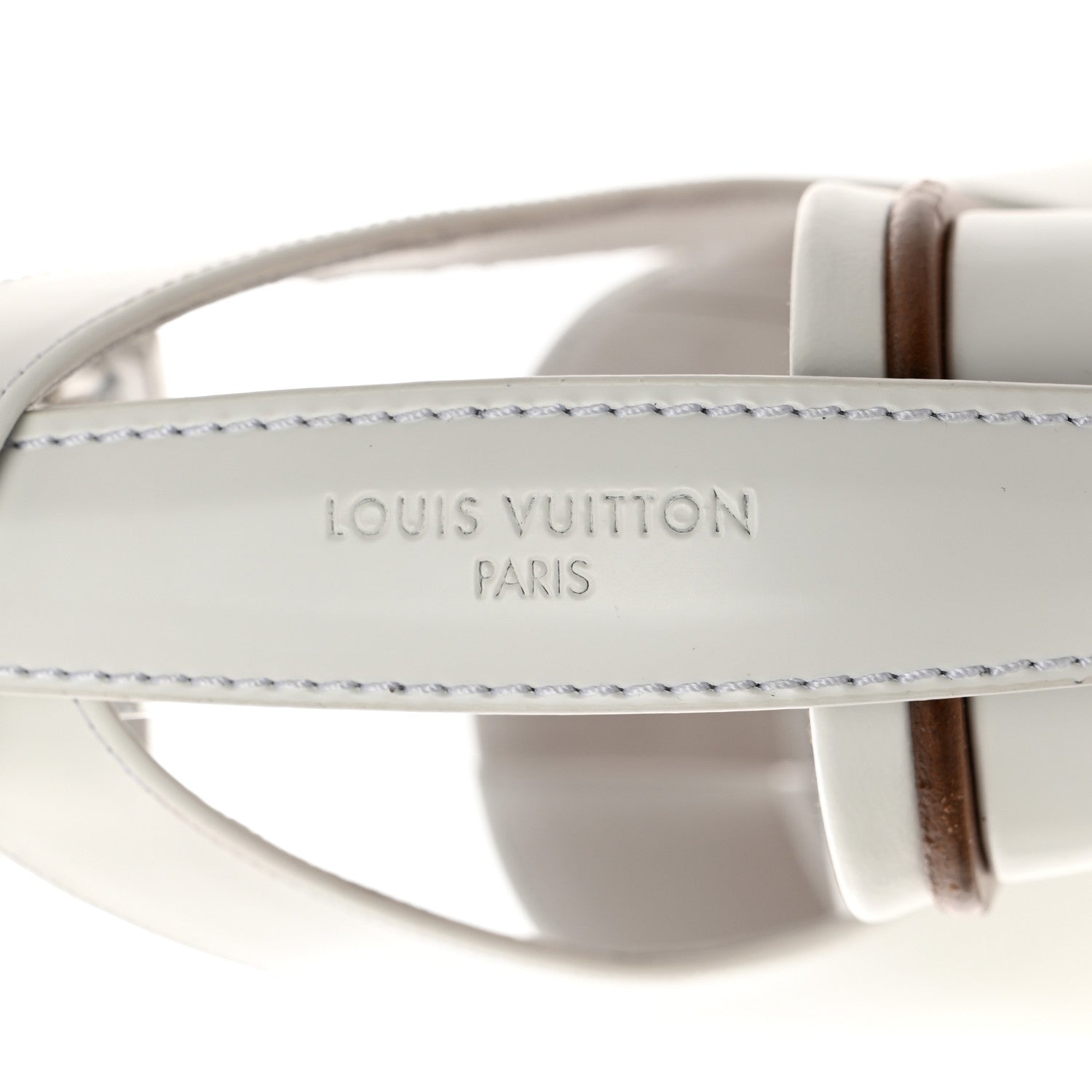 Louis Vuitton Calfskin Trinity 100 Sandals 38.5 White 1464550
