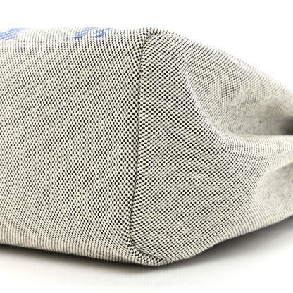 Hermes Vache Hunter Toile H Brides de Gala Herbag Zip Retourne 31 PM Bleu De France Ecru Black 9 of 11