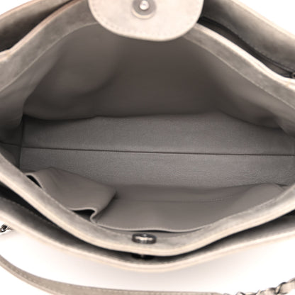 Chanel Iridescent Calfskin CC East West Shopping Tote Light Grey 6 of 11