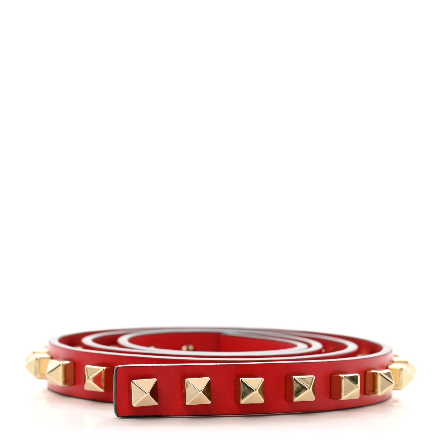 Calfskin Rockstud Belt 85 34 Red