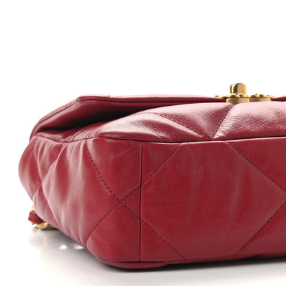 Chanel Goatskin Quilted Medium Chanel 19 Flap Red 8 of 9