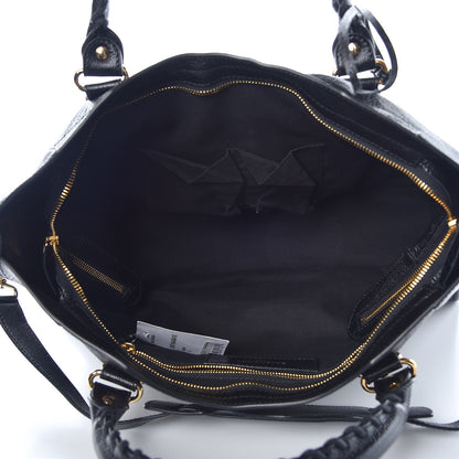 Balenciaga Chevre Gold Metallic Edge Hardware City Black 5 of 7