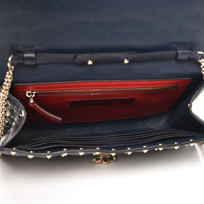 Valentino Garavani Nappa Rockstud Spike Wallet on Chain Marine 5 of 7