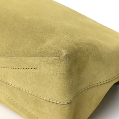 Alexander McQueen Suede Skull Four Ring Clutch Lime 14 of 15