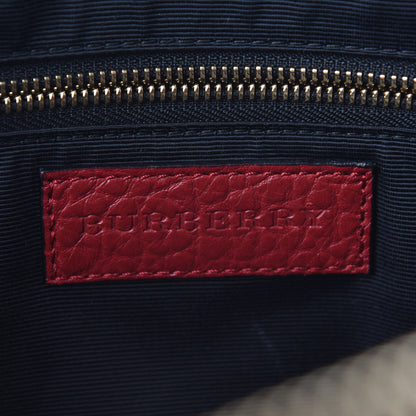 Burberry Heritage Grain Check Embossed Small Orchard Bowling Bag Military Red 5 of 7